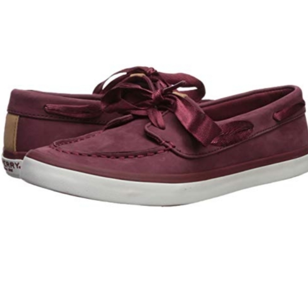 Sperry Sailor Boat top-sider leather boat shoes in Wine NIB